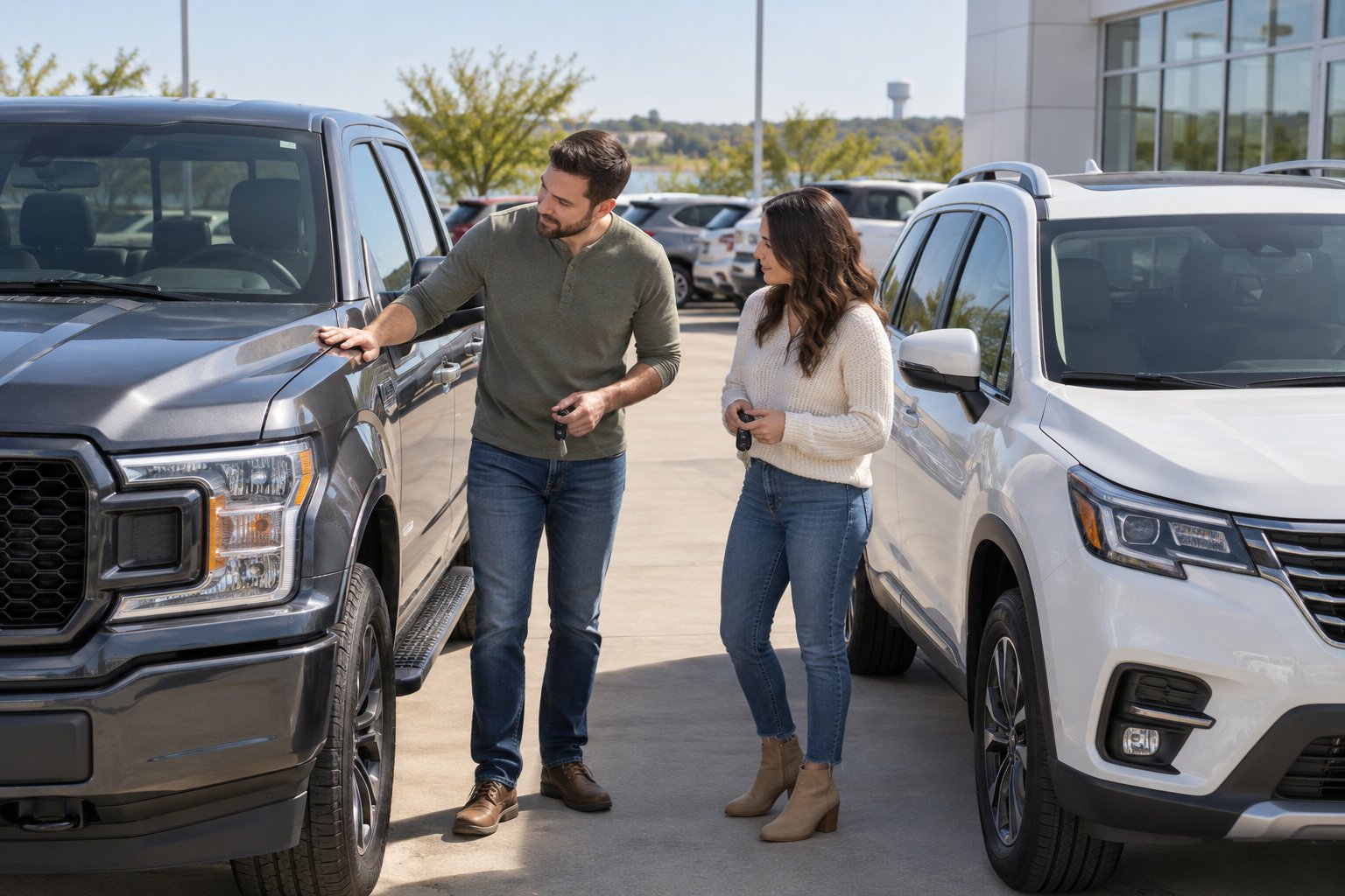 Adults considering a vehicle purchase beside trucks, SUVs, or cars