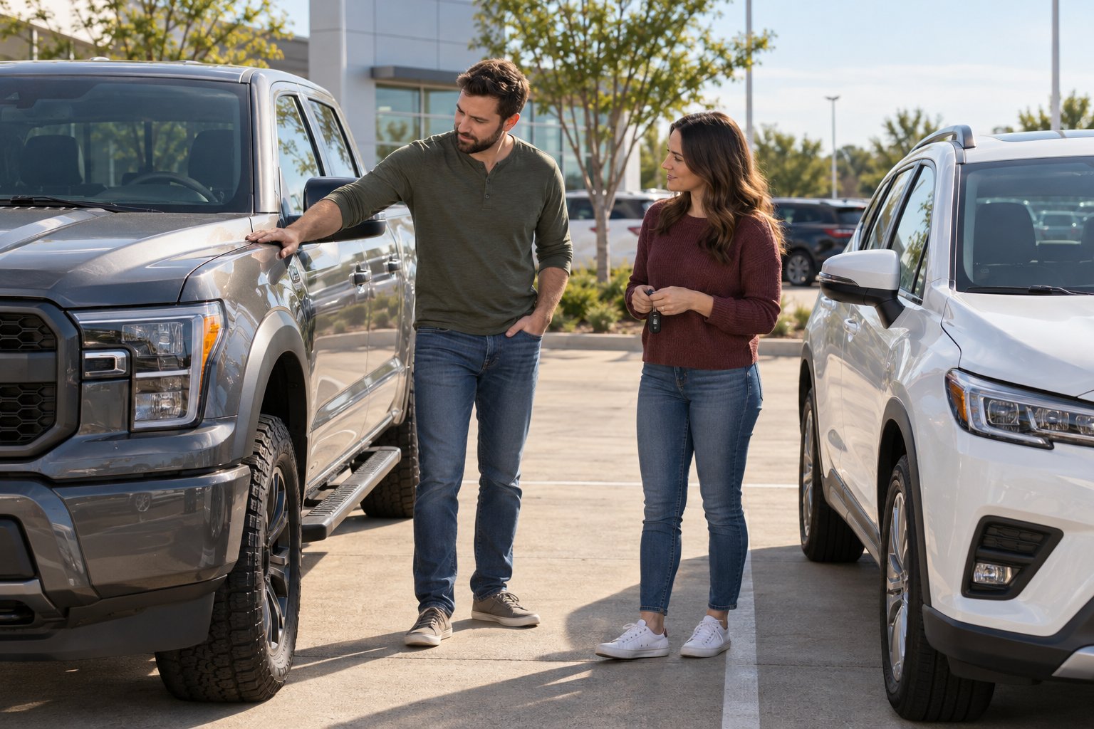 Adults considering a vehicle purchase beside trucks, SUVs, or cars