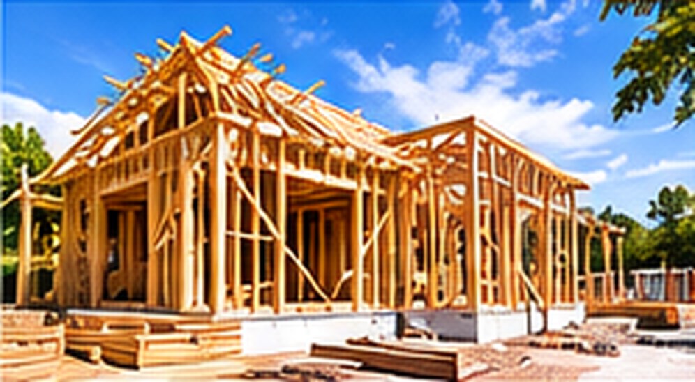 Residential construction framing and builders risk concept
