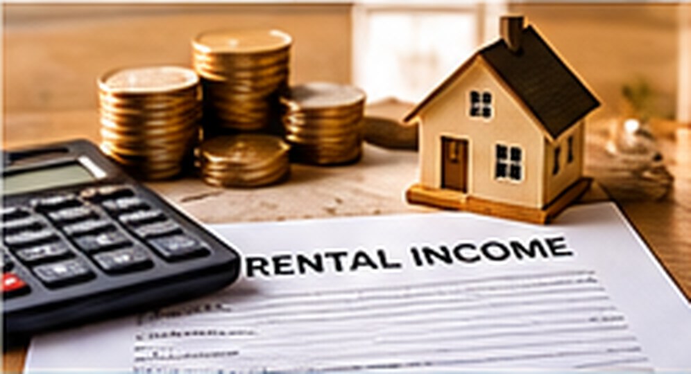 Rental income worksheet with calculator and property model