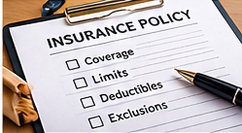 Insurance policy checklist for coverage limits deductibles and exclusions