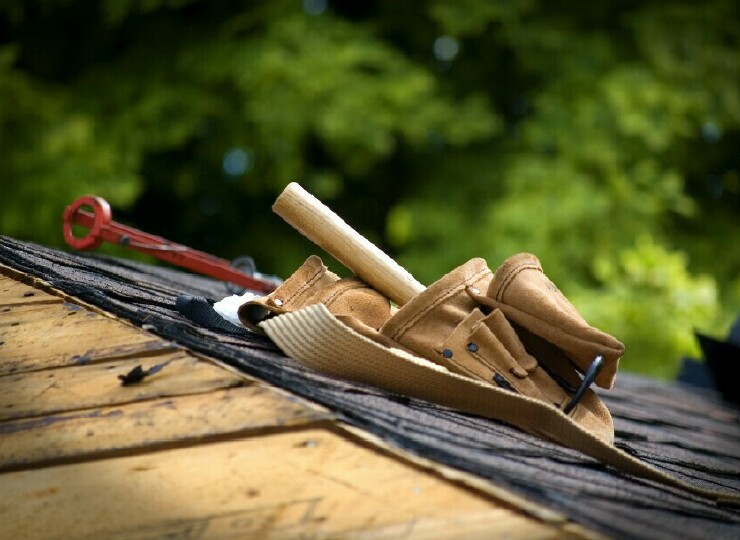 House undergoing renovation before occupancy