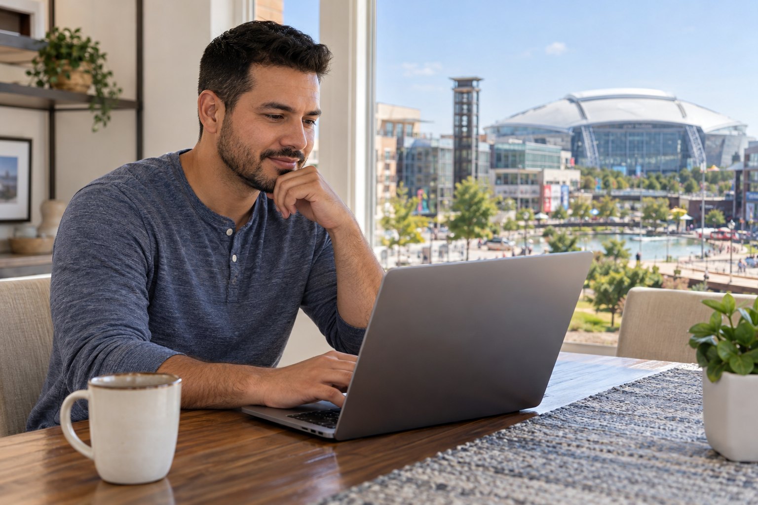 Driver reviewing non-owner coverage options online