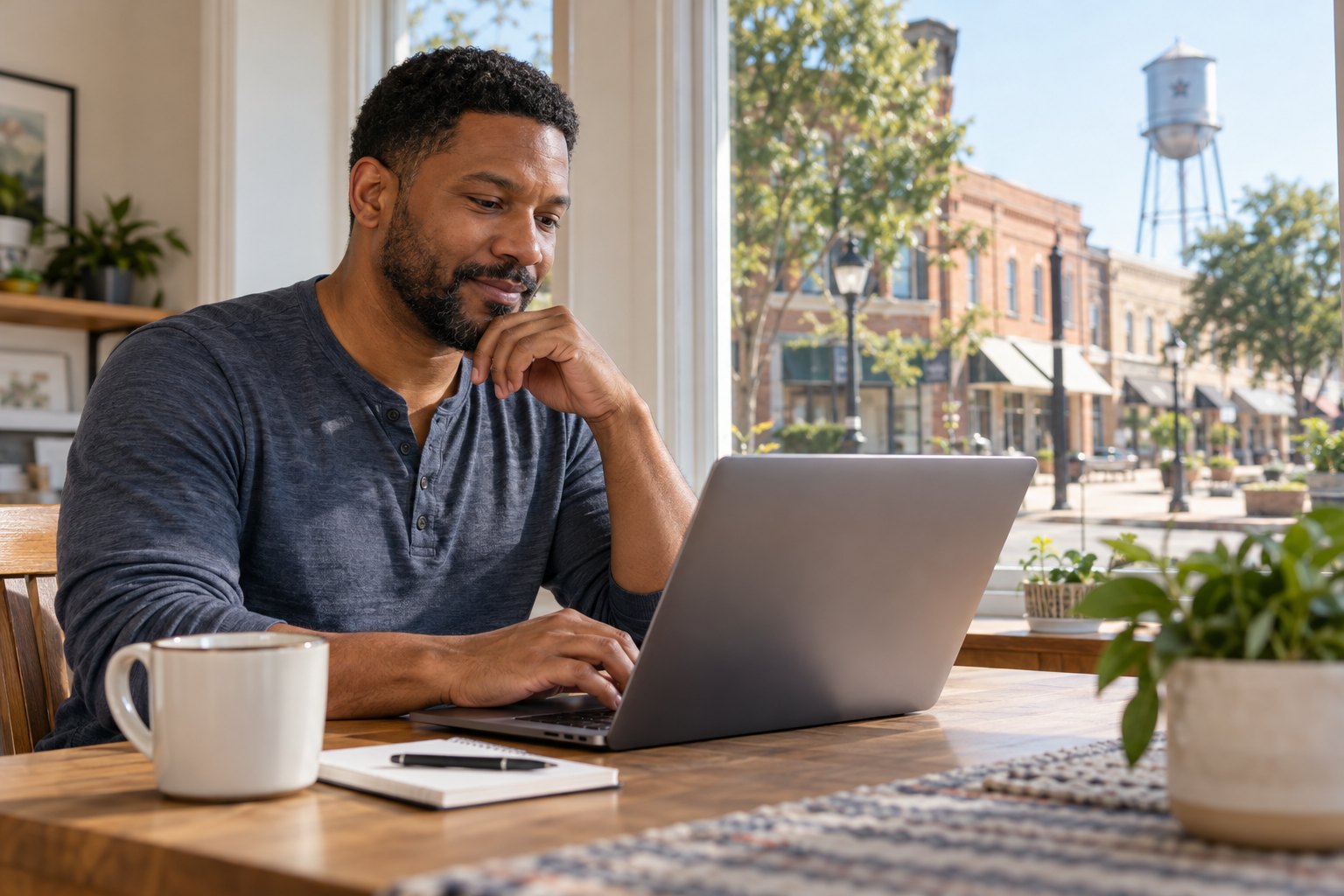 Driver reviewing non-owner coverage options online