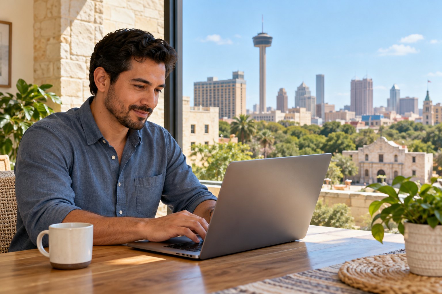 Driver reviewing non-owner coverage options online