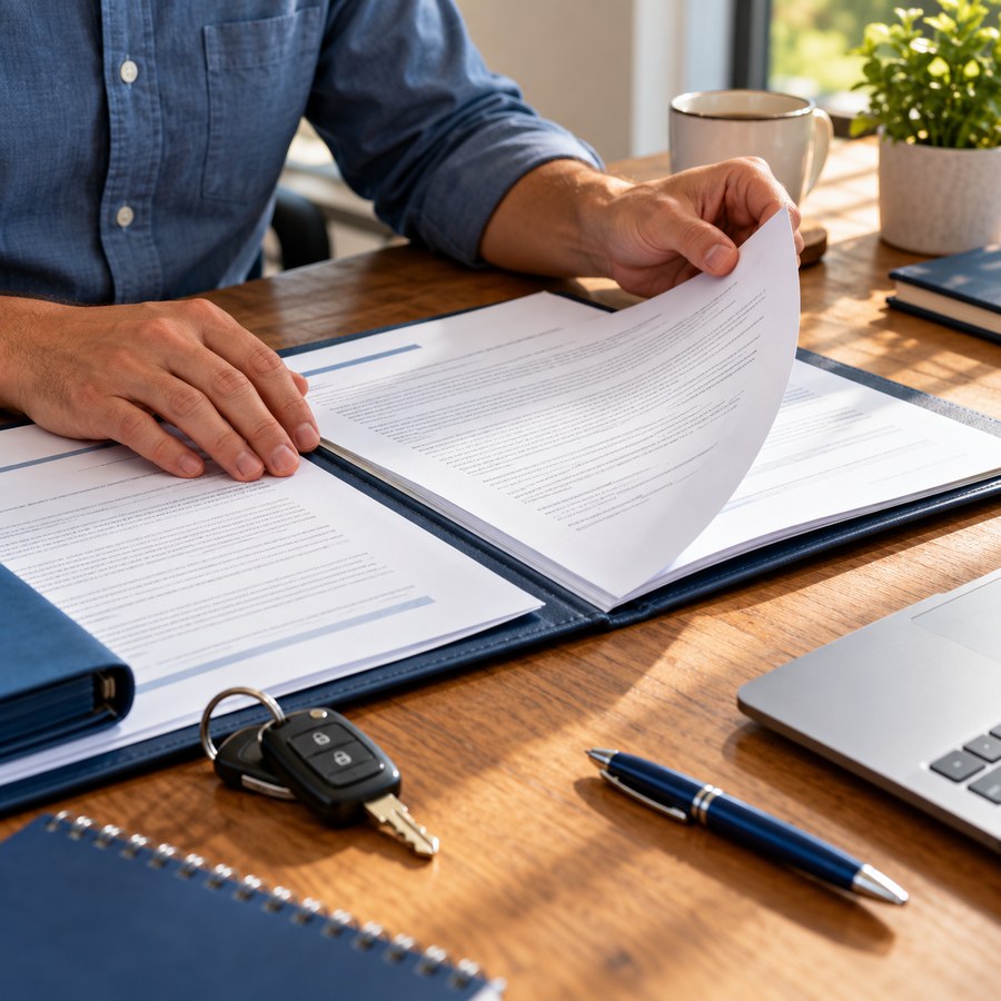 Auto insurance policy documents for a Texas SR22 filing